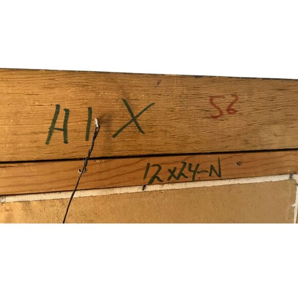 Vintage Tropical Mexico Framed Oil Painting Mid-century Modern Canvas Wall Art - Picture 6 of 9